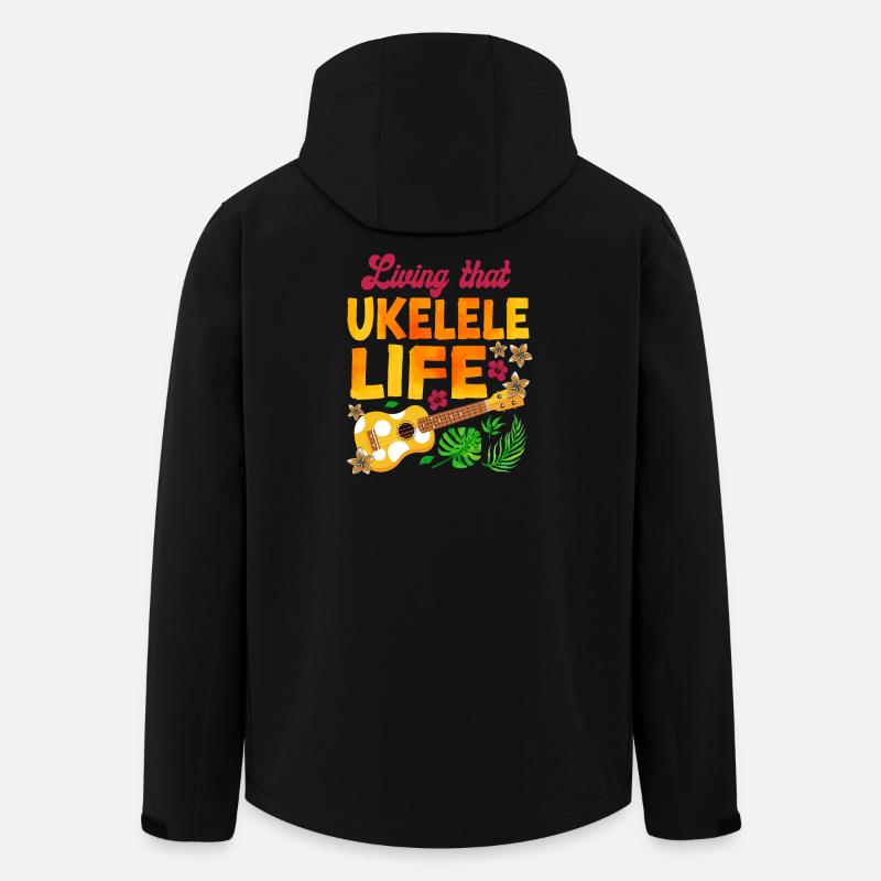 Hawaiian Ukulele Uke Living That - Recycelte Männer Softshell-Jacke von Stanley/Stella - Schwarz