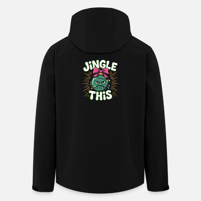 Jingle This Lustige Weihnachtskugel - Recycelte Männer Softshell-Jacke von Stanley/Stella - Schwarz