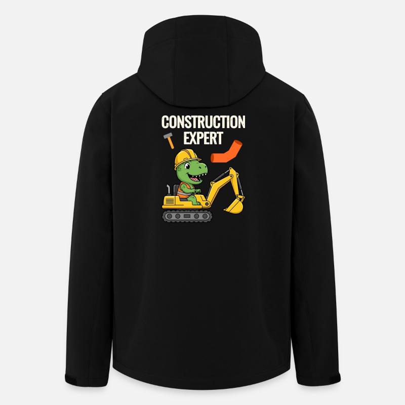 Bauarbeiter Dino - Recycelte Männer Softshell-Jacke von Stanley/Stella - Schwarz