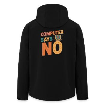Retro Computer sagt Nein - Recycelte Männer Softshell-Jacke von Stanley/Stella - Schwarz - Hinten - AI Model Male 185 light (185cm)