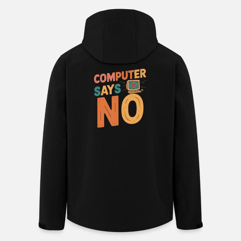 Retro Computer Says No - Men’s Recycled Softshell Jacket by Stanley/Stella - black