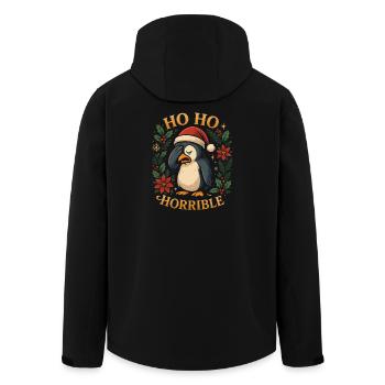 Ho Ho Horrible Drôle de T-shirt de Noël Pingouin - Veste softshell homme en polyester recyclé Stanley/Stella - noir - Dos - AI Model Male 185 light (185cm)