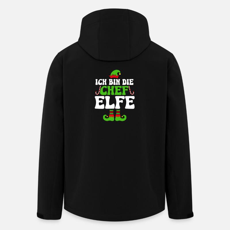 Je suis le chef elfe - Veste softshell homme en polyester recyclé Stanley/Stella - noir
