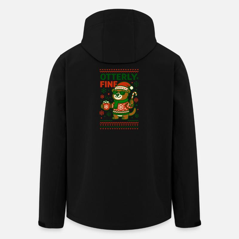 Otterly Fine Lustiger Weihnachts Otter - Recycelte Männer Softshell-Jacke von Stanley/Stella - Schwarz