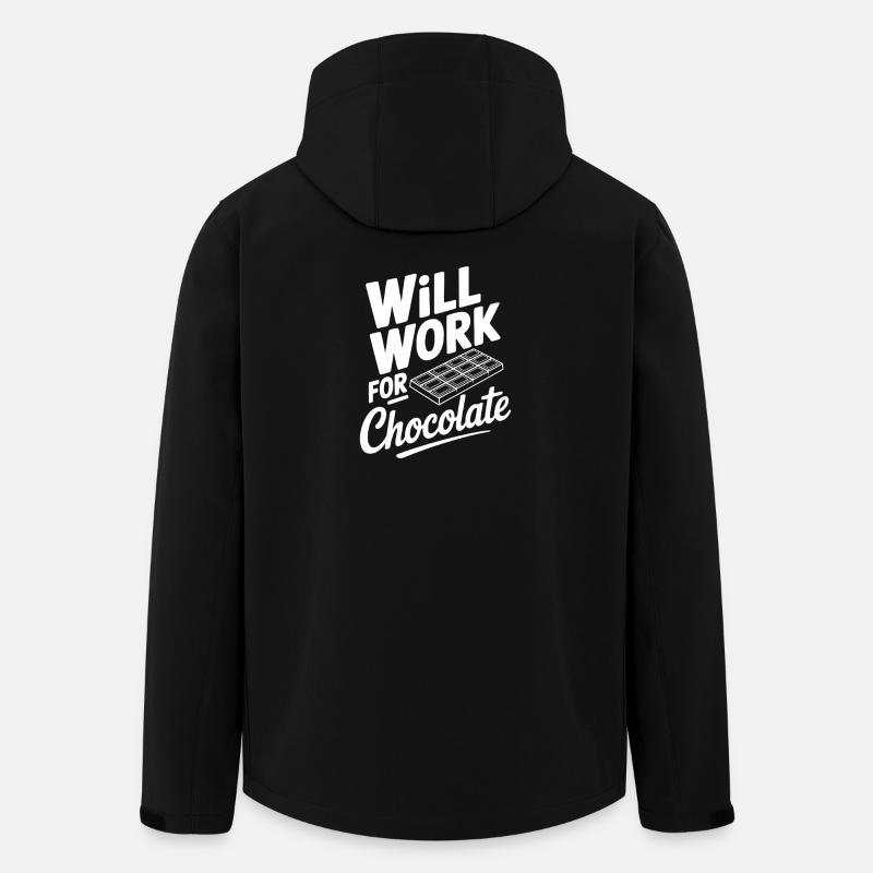 Ça marchera pour le chocolat - Veste softshell homme en polyester recyclé Stanley/Stella - noir