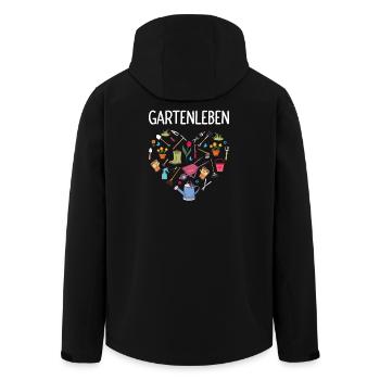 Garden Gardening Hobby Gardener Allotment Garden Funny - Men’s Recycled Softshell Jacket by Stanley/Stella - black - Back - AI Model Male 185 light (185cm)