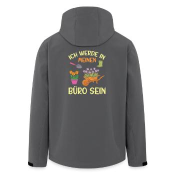 Gärtner Spruch Gärtnerei Hobbygärtner Kleingärtner - Recycelte Männer Softshell-Jacke von Stanley/Stella - Anthrazit - Hinten - AI Model Male 185 light (185cm)