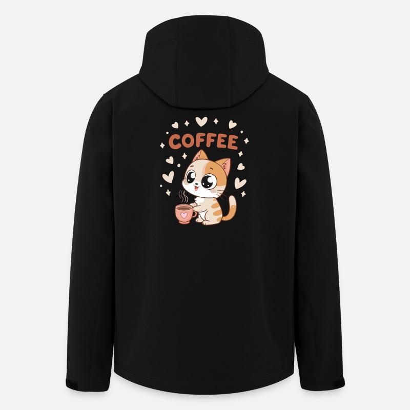 Cat Coffee Sweet Heart Mug - Men’s Recycled Softshell Jacket by Stanley/Stella - black