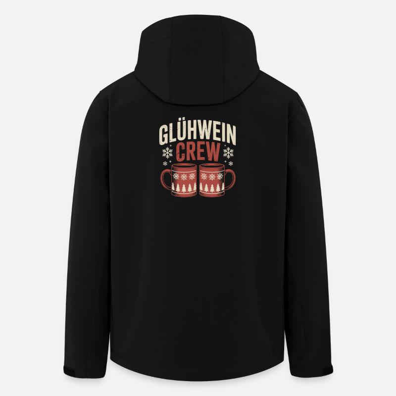 Glühwein Crew Frohe Weihnachten Weihnachtsmarkt - Recycelte Männer Softshell-Jacke von Stanley/Stella - Schwarz