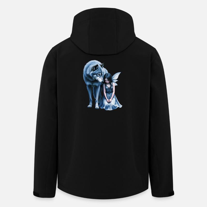 Blauer Wolf und Nachtfee - Recycelte Männer Softshell-Jacke von Stanley/Stella - Schwarz