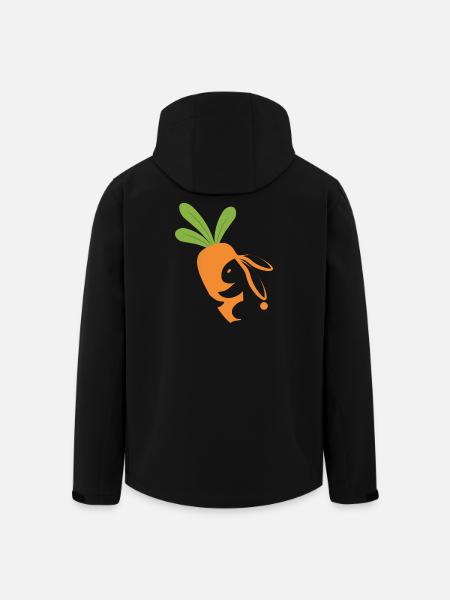 Karottenlächelndes Maskottchen - Recycelte Männer Softshell-Jacke von Stanley/Stella - Schwarz