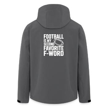 Football ist mein zweitliebstes F-Wort - Recycelte Männer Softshell-Jacke von Stanley/Stella - Schwarz - Hinten - AI Model Male 185 light (185cm)