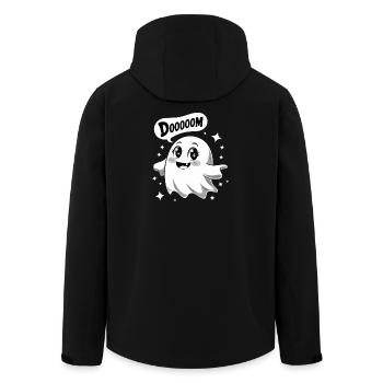 DOOOOOM Mignon Fantôme Kawaii Drôle Mignon - Veste softshell homme en polyester recyclé Stanley/Stella - noir - Dos - AI Model Male 185 light (185cm)