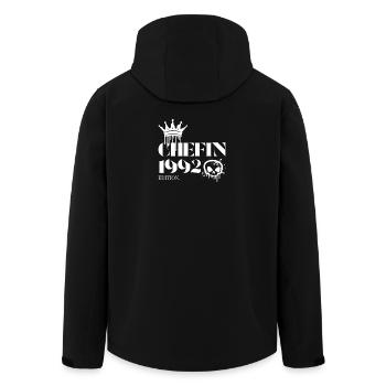 Chefin Edition 1992 33 Geburtstag Spruch - Recycelte Männer Softshell-Jacke von Stanley/Stella - Schwarz - Hinten - AI Model Male 185 light (185cm)