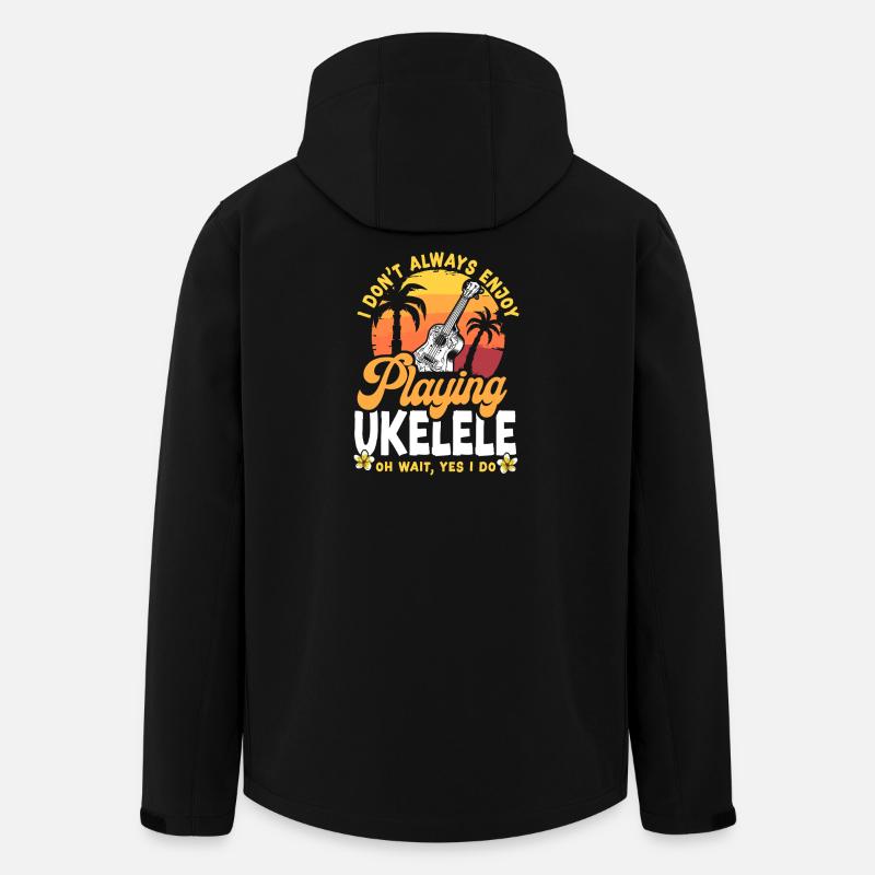 Hawaiian Ukulele Uke I Don't - Men’s Recycled Softshell Jacket by Stanley/Stella - black