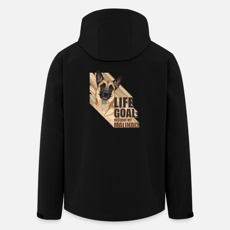 Conception belge Malinois Dog Lover - Veste softshell homme en polyester recyclé Stanley/Stella - noir