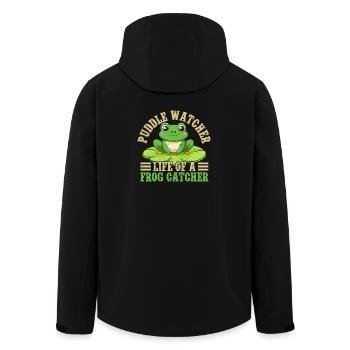 Frog Catcher Puddle Watcher Frog - Recycelte Männer Softshell-Jacke von Stanley/Stella - Schwarz - Hinten - AI Model Male 185 light (185cm)