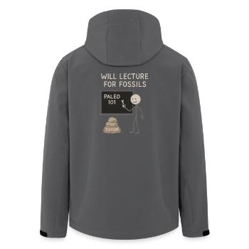 Outils préhistoriques en pierre d’Homo - Veste softshell homme en polyester recyclé Stanley/Stella - noir - Dos - AI Model Male 185 light (185cm)