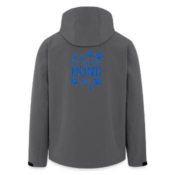 Walking the Dog Motive - Men’s Recycled Softshell Jacket by Stanley/Stella - black - Back - AI Model Male 185 light (185cm)