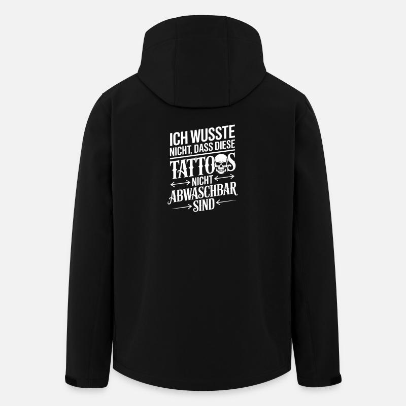 Tatouages non lavables : Déclaration - Veste softshell homme en polyester recyclé Stanley/Stella - noir