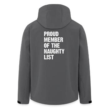 Proud Member Of The Naughty List - Men’s Recycled Softshell Jacket by Stanley/Stella - black - Back - AI Model Male 185 light (185cm)