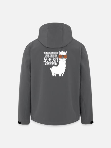 August Birthday Alpaca Saying Funny - Men’s Recycled Softshell Jacket by Stanley/Stella - black