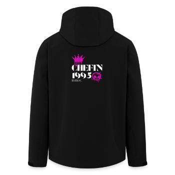 Édition Chefin 1995 30e anniversaire Déclaration - Veste softshell homme en polyester recyclé Stanley/Stella - noir - Dos - AI Model Male 185 light (185cm)