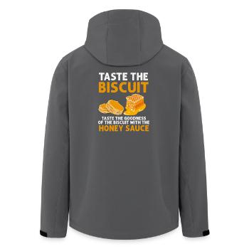 Taste the Biscuit: Honey Sauce - Men’s Recycled Softshell Jacket by Stanley/Stella - black - Back - AI Model Male 185 light (185cm)