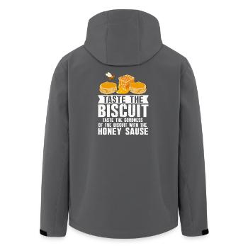 Taste the Biscuit Honey Drizzle - Men’s Recycled Softshell Jacket by Stanley/Stella - anthracite - Back - AI Model Male 185 light (185cm)