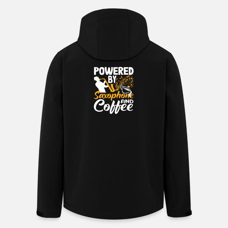 Saxophone Coffee Lover Saxophonist Musical - Veste softshell homme en polyester recyclé Stanley/Stella - noir