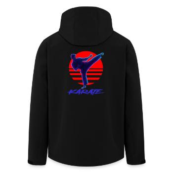 Karaté - Veste softshell homme en polyester recyclé Stanley/Stella - noir - Dos - AI Model Male 185 light (185cm)
