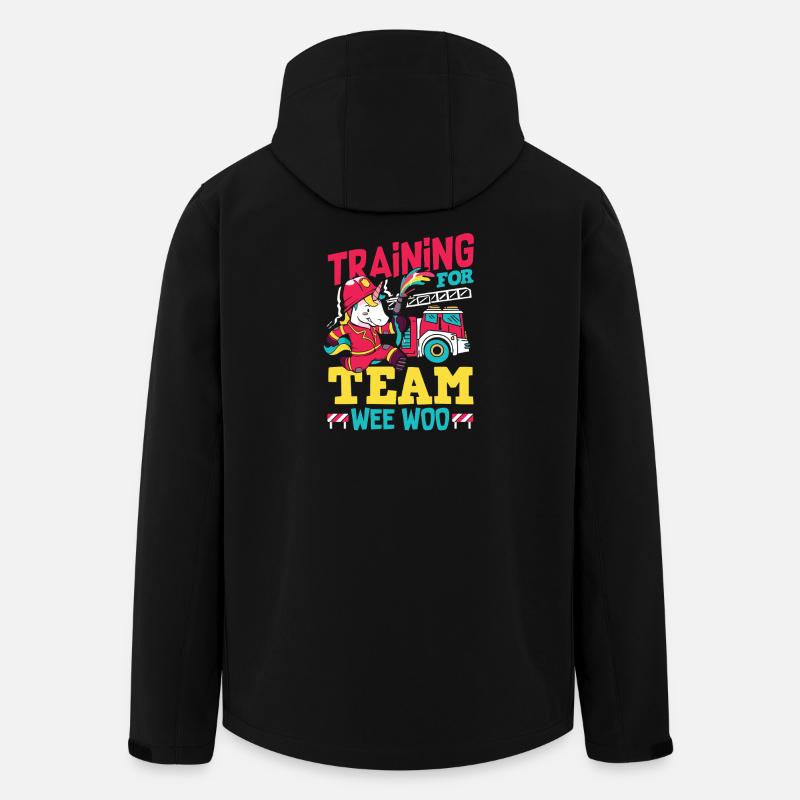 Wee Woo Squad Fire Tiny Firefighter - Men’s Recycled Softshell Jacket by Stanley/Stella - black