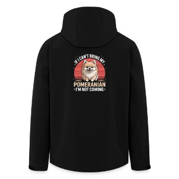If my Pomeranian can't come along, come - Men’s Recycled Softshell Jacket by Stanley/Stella - black - Back - AI Model Male 185 light (185cm)