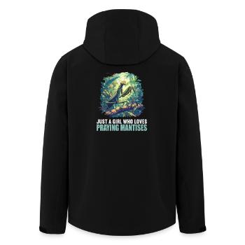 Gottesanbeterinnen Gottesanbeterin - Recycelte Männer Softshell-Jacke von Stanley/Stella - Schwarz - Hinten - AI Model Male 185 light (185cm)
