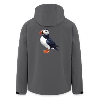 Puffin Papageientaucher - Recycelte Männer Softshell-Jacke von Stanley/Stella - Schwarz - Hinten - AI Model Male 185 light (185cm)