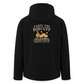 Goûtez le biscuit : Filet de miel - Veste softshell homme en polyester recyclé Stanley/Stella - noir - Dos - AI Model Male 185 light (185cm)