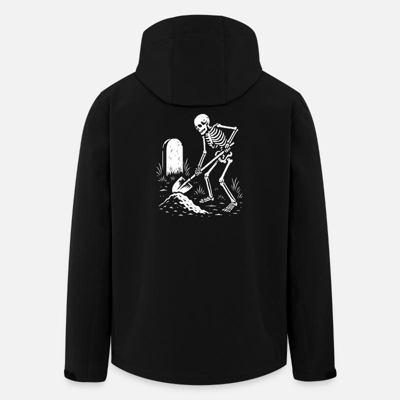 Skeleton Digging in Graveyard - Men’s Recycled Softshell Jacket by Stanley/Stella - black