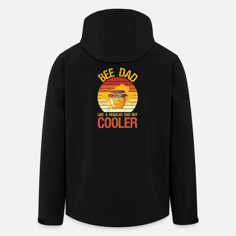 Bee Dad Honey Beekeeper Funny Beekeeping - Men’s Recycled Softshell Jacket by Stanley/Stella - black