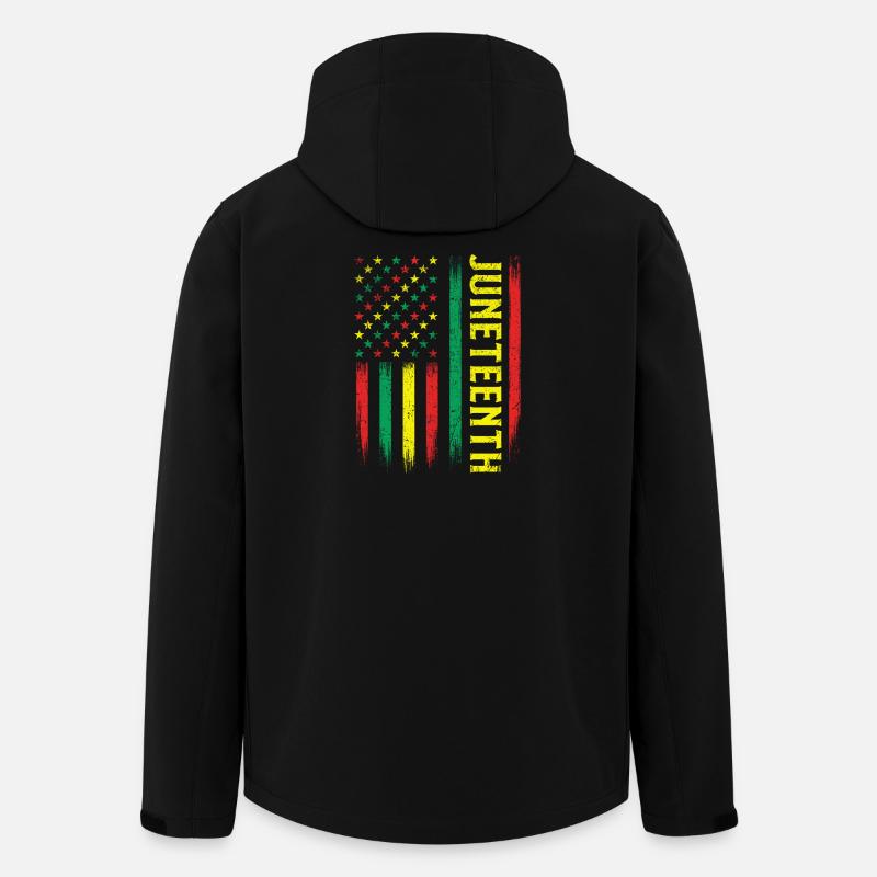 Juneteenth – African Roots Melanin Pride - Men’s Recycled Softshell Jacket by Stanley/Stella - black