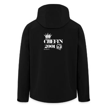 Édition Chefin 2001 Power Woman 24 ans - Veste softshell homme en polyester recyclé Stanley/Stella - noir - Dos - AI Model Male 185 light (185cm)