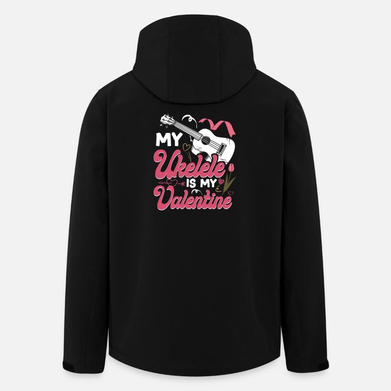 Valentines ukulélé hawaïen - Veste softshell homme en polyester recyclé Stanley/Stella - noir