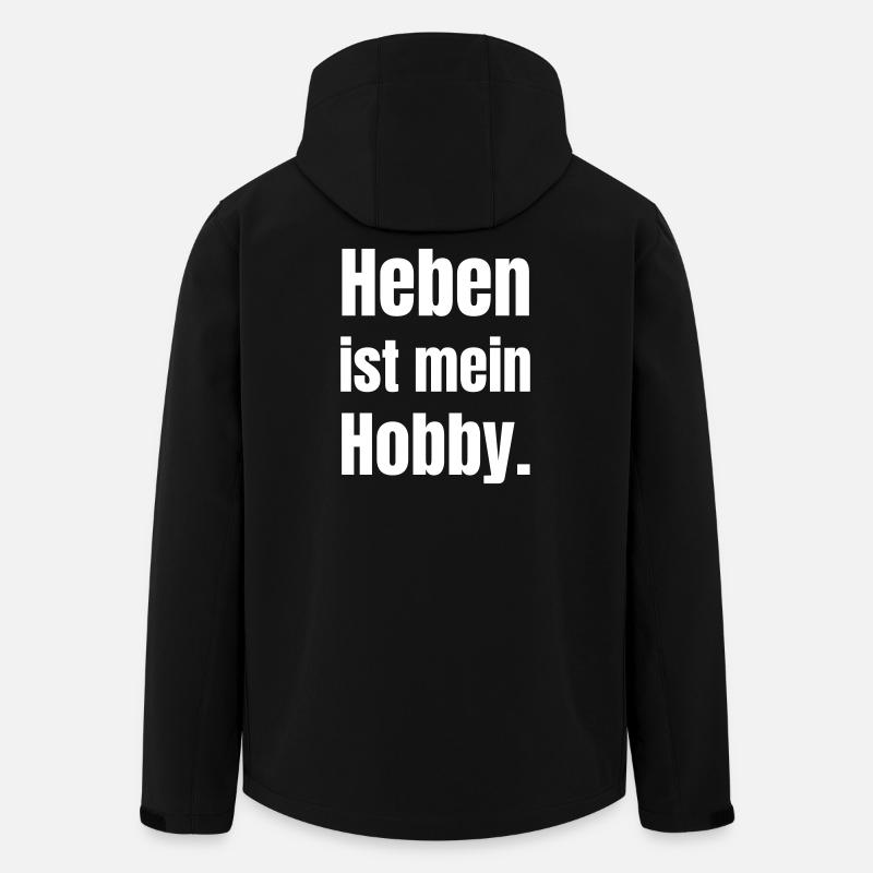 Heben Ist Mein Hobby - Recycelte Männer Softshell-Jacke von Stanley/Stella - Schwarz