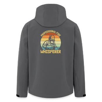 Professional Fire Whisperer Funny Vintage Welder - Recycelte Männer Softshell-Jacke von Stanley/Stella - Schwarz - Hinten - AI Model Male 185 light (185cm)