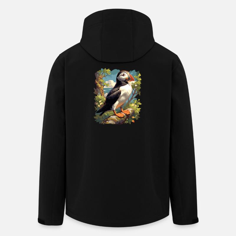 Puffin Papageientaucher - Recycelte Männer Softshell-Jacke von Stanley/Stella - Schwarz