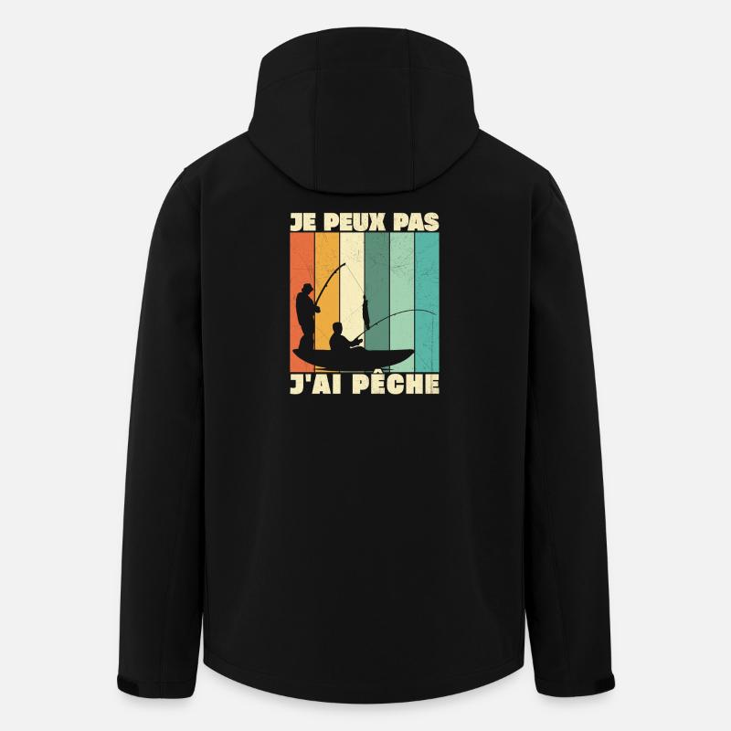 Je Peux Pas J'ai Pêche - Veste softshell homme en polyester recyclé Stanley/Stella - noir