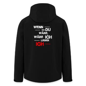 Si j’étais toi... Drôle de proverbe - Veste softshell homme en polyester recyclé Stanley/Stella - noir - Dos - AI Model Male 185 light (185cm)