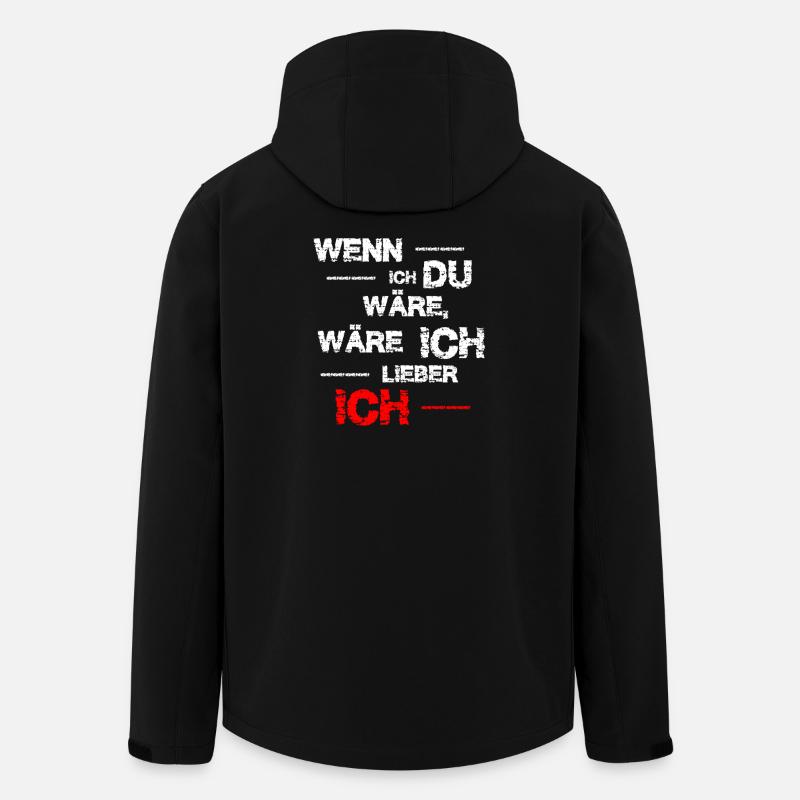 Si j’étais toi... Drôle de proverbe - Veste softshell homme en polyester recyclé Stanley/Stella - noir