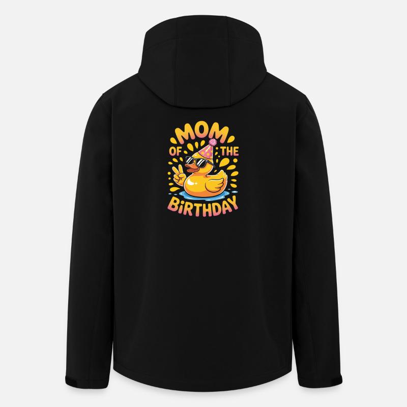 Maman du canard d’anniversaire - Veste softshell homme en polyester recyclé Stanley/Stella - noir