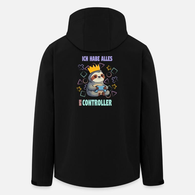 controller faultier zocken gamen - Recycelte Männer Softshell-Jacke von Stanley/Stella - Schwarz