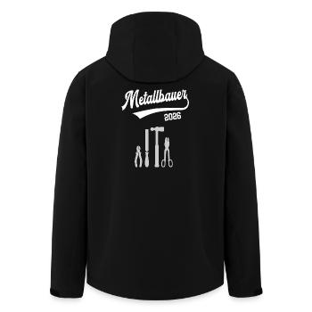Metalworker 2026 Apprenticeship Profession Metal Construction Trainee - Men’s Recycled Softshell Jacket by Stanley/Stella - black - Back - AI Model Male 185 light (185cm)